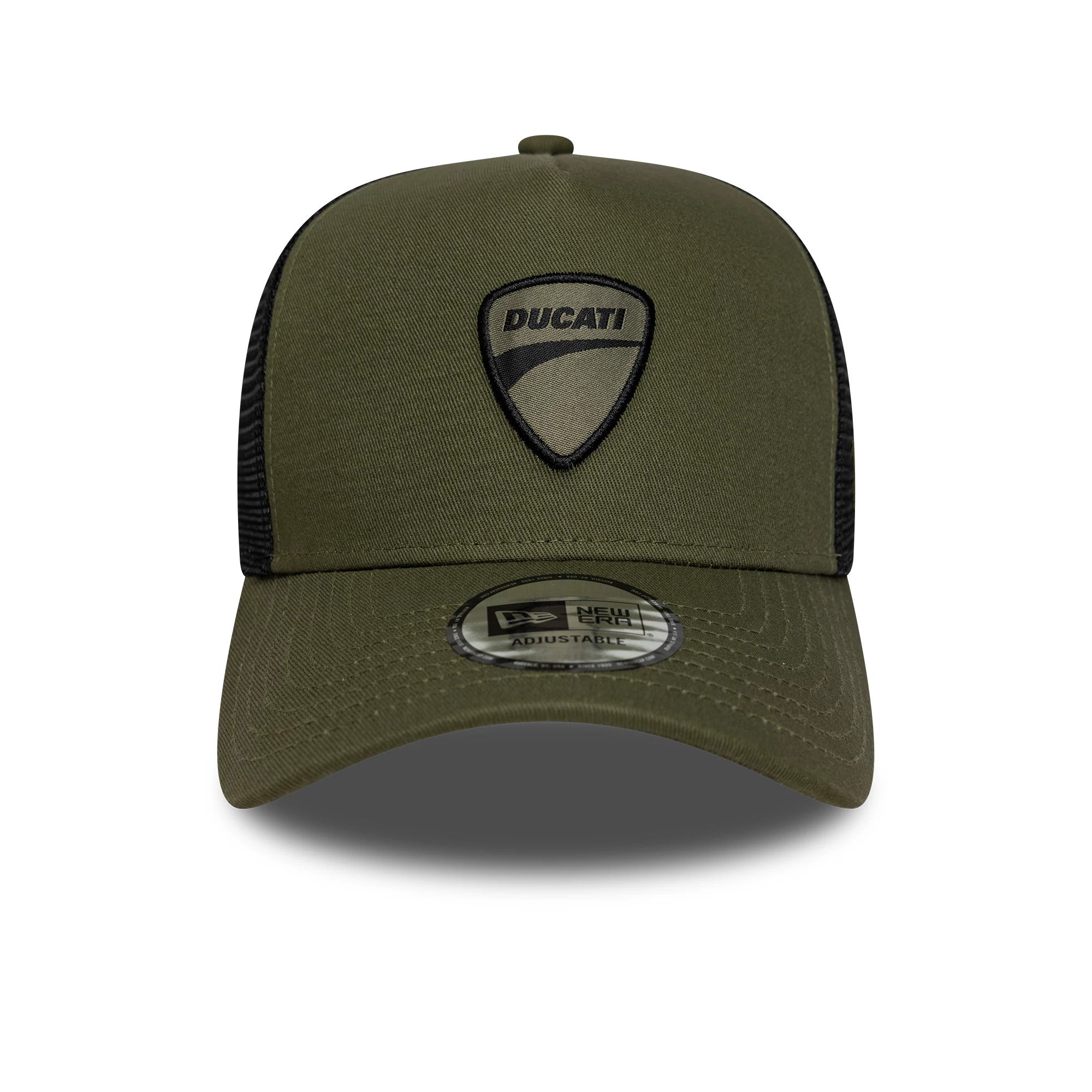 Pictured is this Ducati Motor Core 9FORTY E-Frame Trucker cap in green. 2