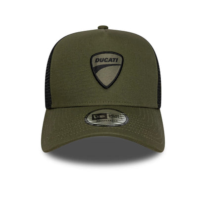 Pictured is this Ducati Motor Core 9FORTY E-Frame Trucker cap in green. 2