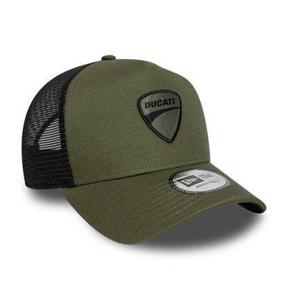 Pictured is this Ducati Motor Core 9FORTY E-Frame Trucker cap in green. 3