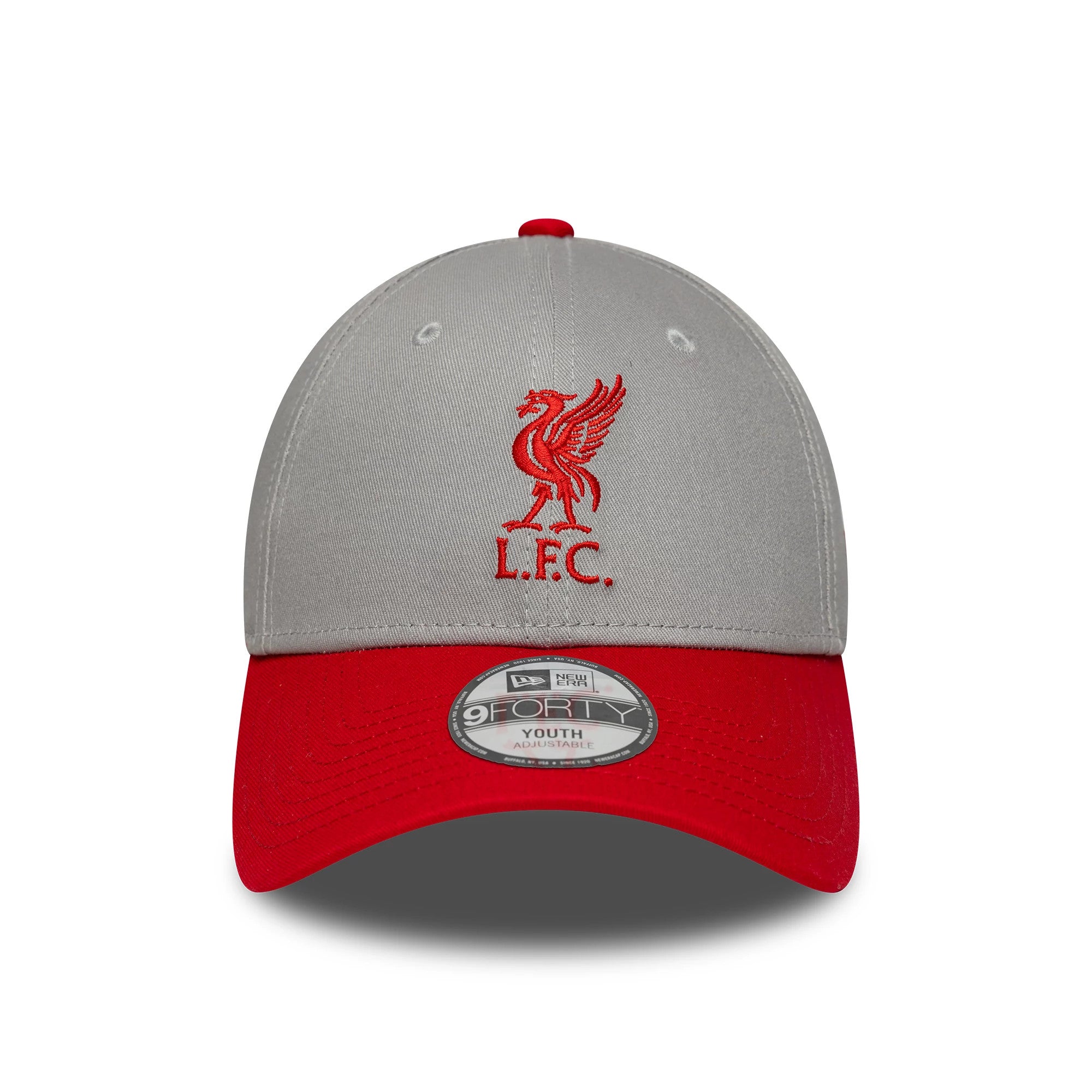 Pictured is this Youth Liverpool FC Contrast 9FORTY cap in grey. 2