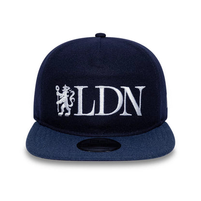 Pictured is this Chelsea FC London Wool 19TWENTY cap in navy. 2