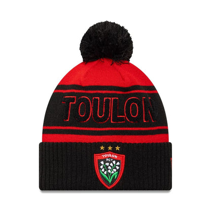 Pictured is this Rugby Club Toulon Cuff Knit Beanie hat in black. 1