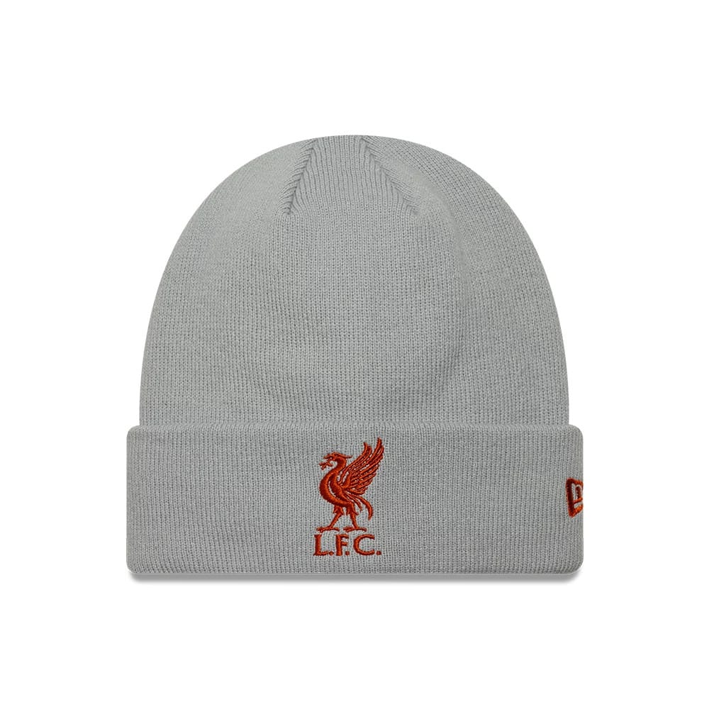 Pictured is this Liverpool FC Cuff Knit Beanie hat in grey. 1