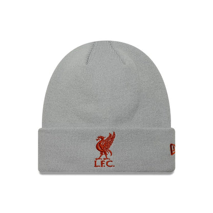 Pictured is this Liverpool FC Cuff Knit Beanie hat in grey. 1