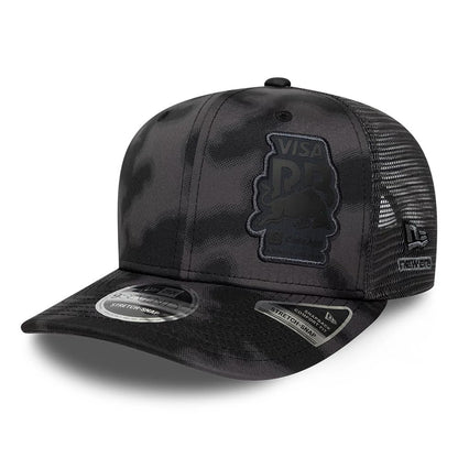 Pictured is this Visa Cash App Racing Bulls All Over 9SEVENTY Stretch Snap cap in black. 1