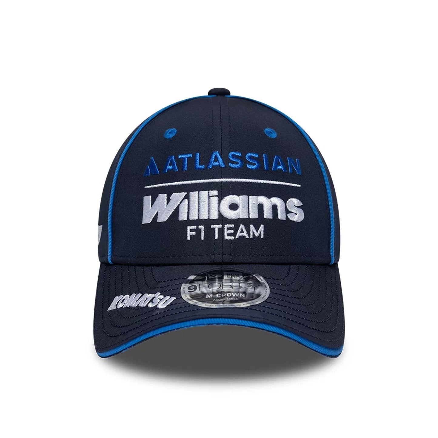 Pictured is this Atlassian Williams F1 Team Team 9FORTY M-Crown Adjustable cap in navy. 3