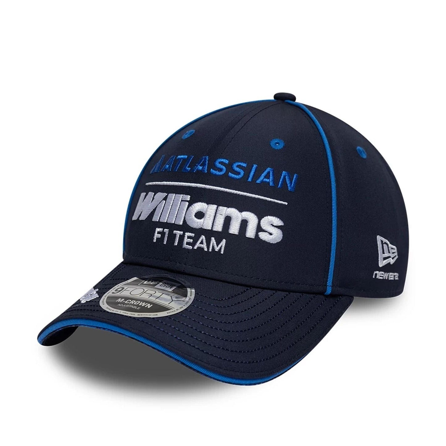 Pictured is this Atlassian Williams F1 Team Team 9FORTY M-Crown Adjustable cap in navy. 4