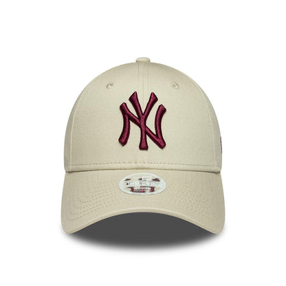 Pictured is this Womens MLB League Essential New York Yankees 9FORTY cap in cream. 2