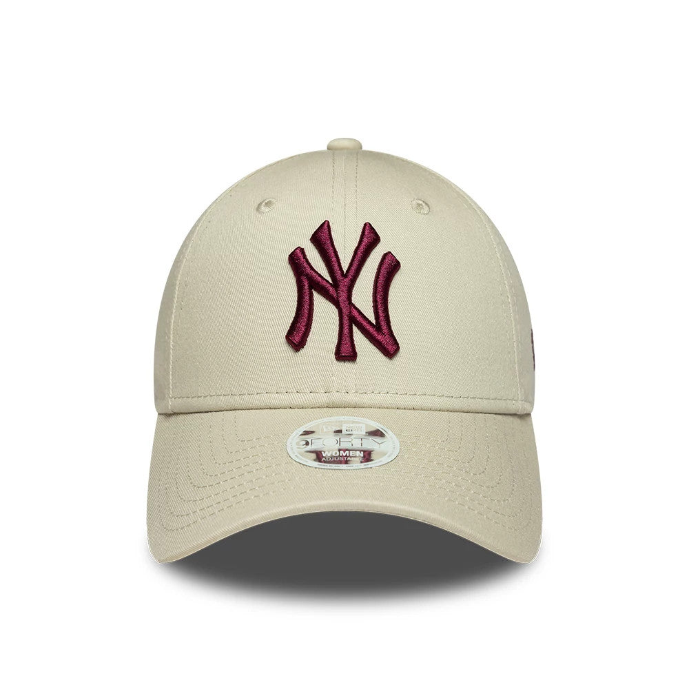 Pictured is this Womens MLB League Essential New York Yankees 9FORTY cap in cream. 2