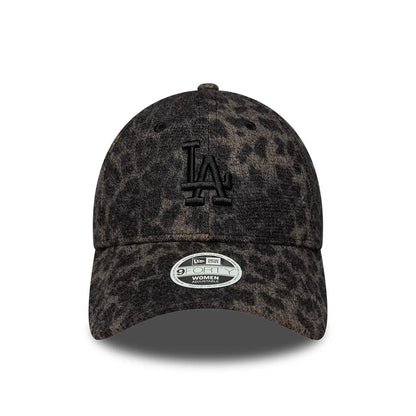 Pictured is this Womens MLB Cosy Leopard LA Dodgers 9FORTY cap in black. 2
