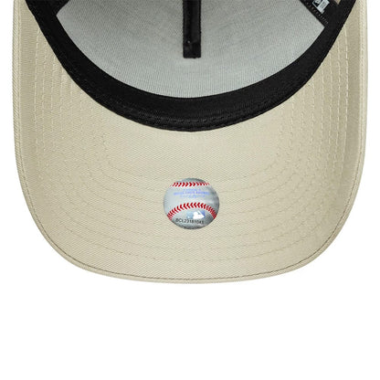 Pictured is this MLB Metallic Outline New York Yankees 9FORTY A-Frame cap in cream. 5