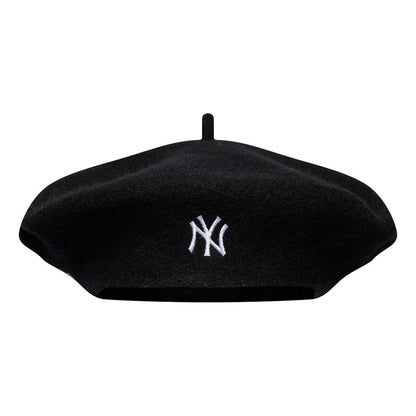 Pictured is this MLB Wool Script New York Yankees Beret in black. 2