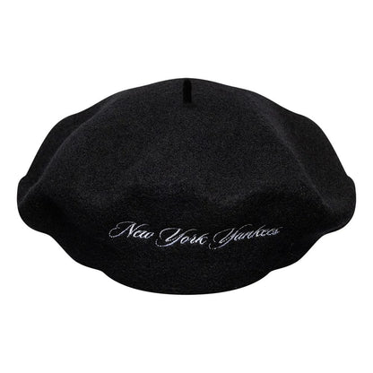 Pictured is this MLB Wool Script New York Yankees Beret in black. 4