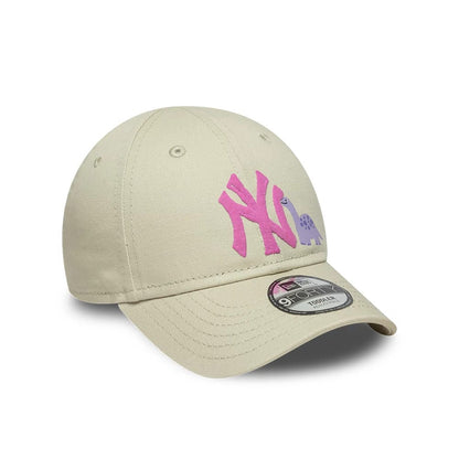 Pictured is this Toddler MLB Dino New York Yankees 9FORTY cap in cream. 3
