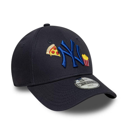 Pictured is this Child MLB Food Icon New York Yankees 9FORTY cap in navy. 3