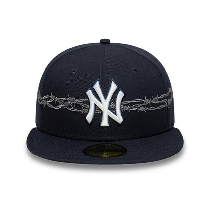 Pictured is this MLB Icon New York Yankees 59FIFTY Fitted cap in navy. 3