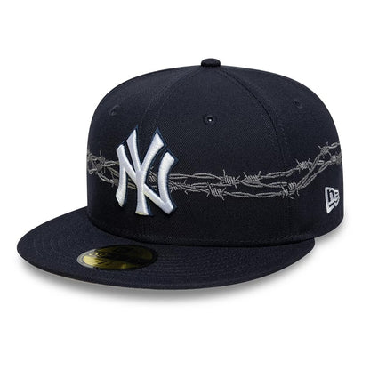 Pictured is this MLB Icon New York Yankees 59FIFTY Fitted cap in navy. 1