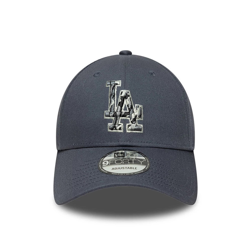 Pictured is this MLB Outline Camo LA Dodgers 9FORTY cap in grey. 2
