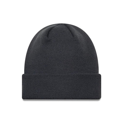 Pictured is this MLB League Essential New York Yankees Cuff Knit Beanie hat in grey. 2