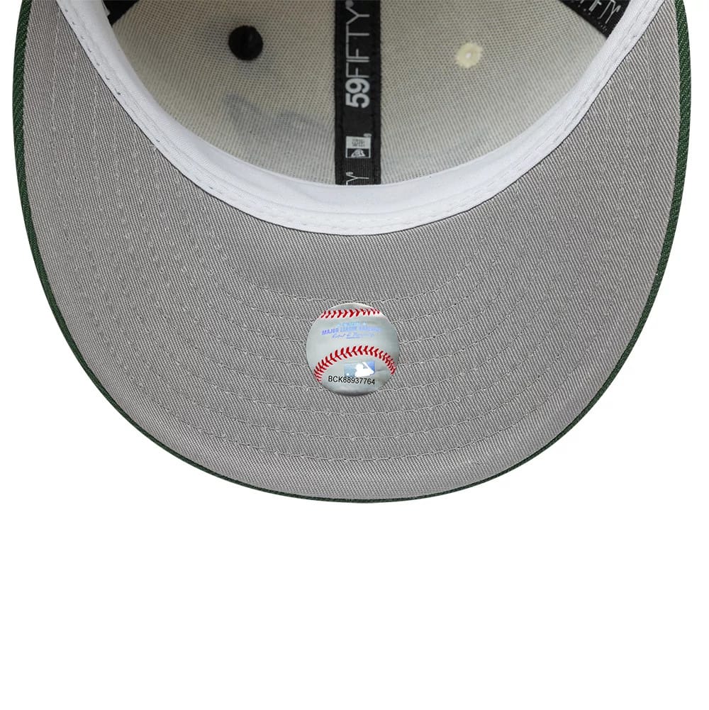 Pictured is this MLB Pin LA Angels 59FIFTY Fitted cap in dark green. 2