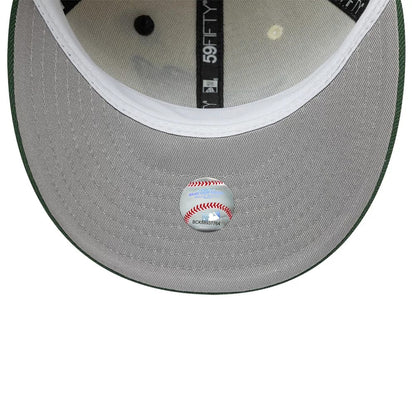 Pictured is this MLB Pin LA Angels 59FIFTY Fitted cap in dark green. 2