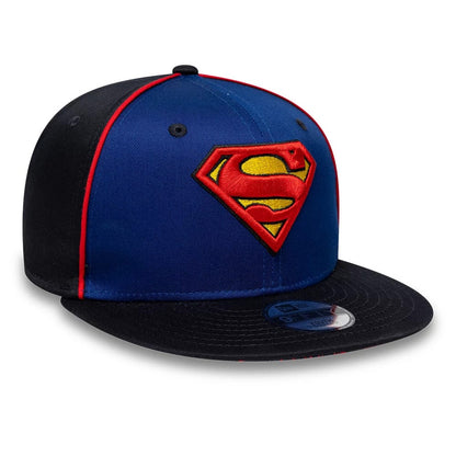 Pictured is this Youth DC Piping Superman 9FIFTY Snapback cap in blue. 4