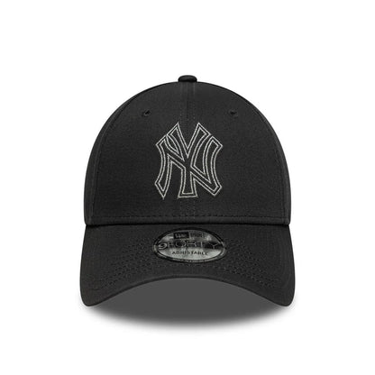 Pictured is this MLB Metallic Outline New York Yankees 9FORTY cap in charcoal. 2