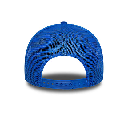 Pictured is this Youth MLB League Essential LA Dodgers 9FORTY A-Frame Trucker cap in bright blue. 4