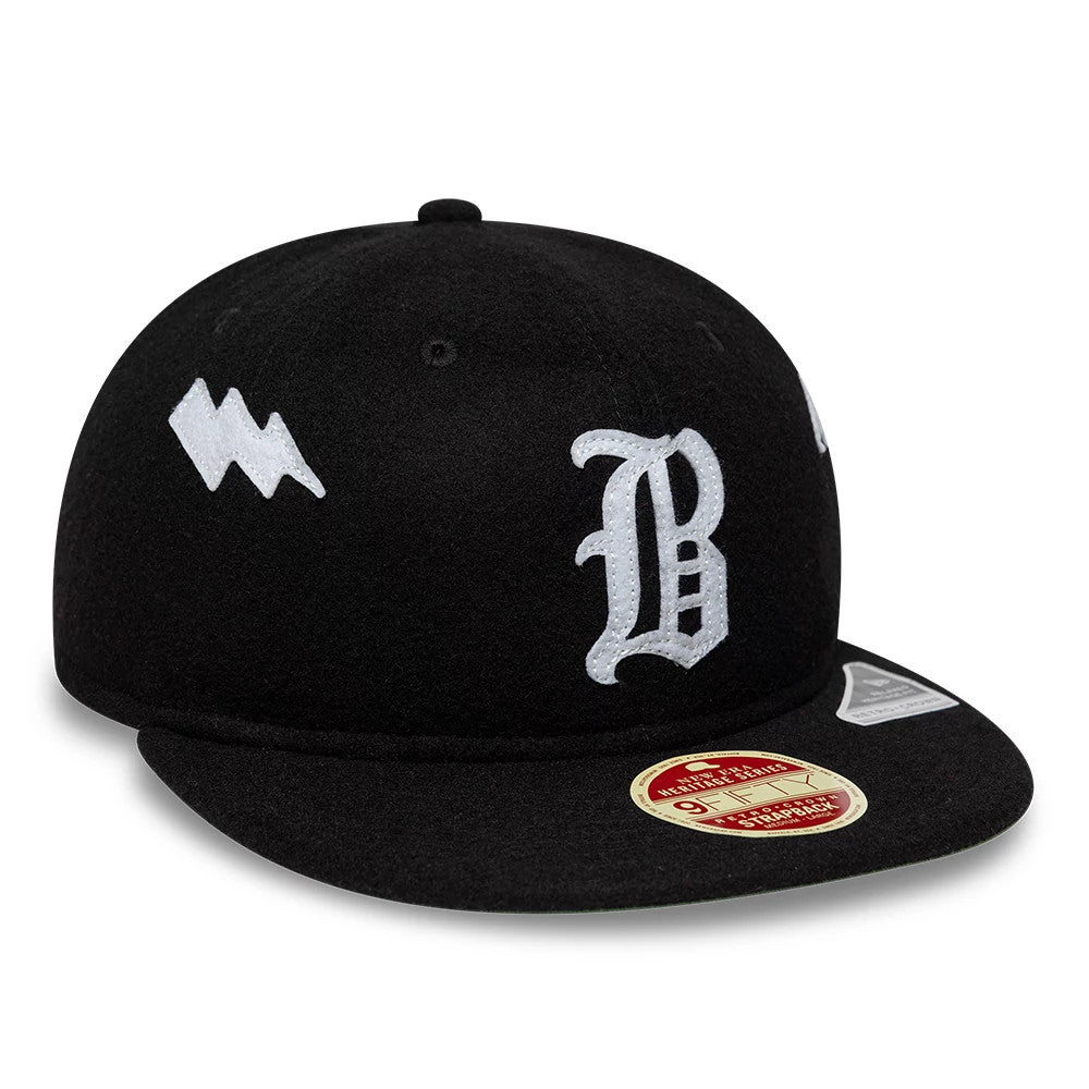 Pictured is this MLB Heritage Atlanta Braves Retro Crown 9FIFTY cap in black. 4