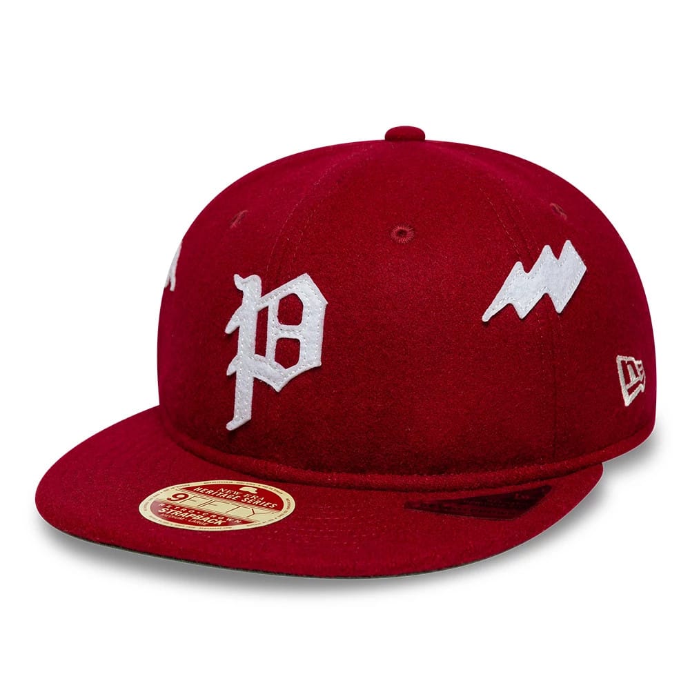 Pictured is this MLB Heritage Philadelphia Phillies Retro Crown 9FIFTY cap in dark red. 1