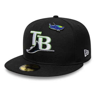 Pictured is this MLB Icon Tampa Bay Rays 59FIFTY Fitted cap in black. 4
