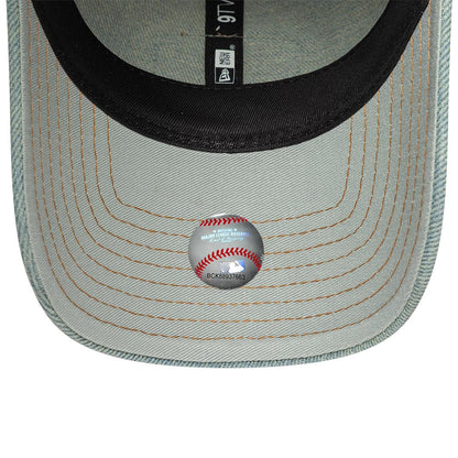 Pictured is this Womens MLB Denim LA Dodgers 9TWENTY cap in pastel blue. 5