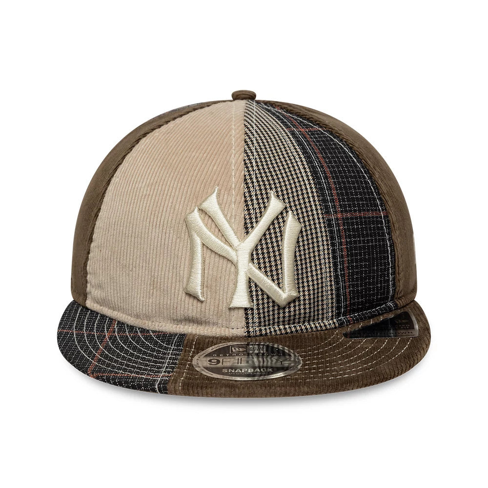 Pictured is this MLB Patchwork New York Yankees Retro Crown 9FIFTY cap in dark brown. 3