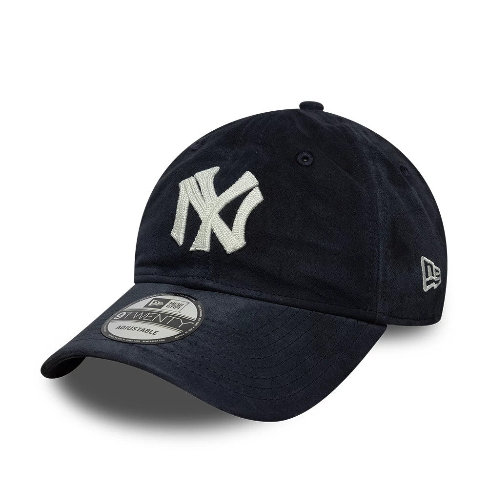 Pictured is this MLB Suede New York Yankees 9TWENTY cap in navy. 1