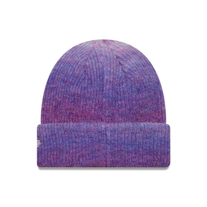 Pictured is this Youth MLB Ombre New York Yankees Cuff Knit Beanie hat in purple. 2