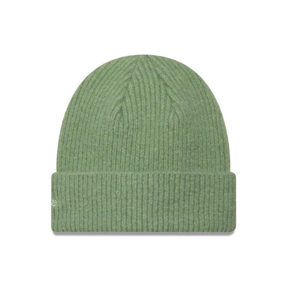 Pictured is this Womens MLB Wide New York Yankees Cuff Knit Beanie hat in pastel green. 2