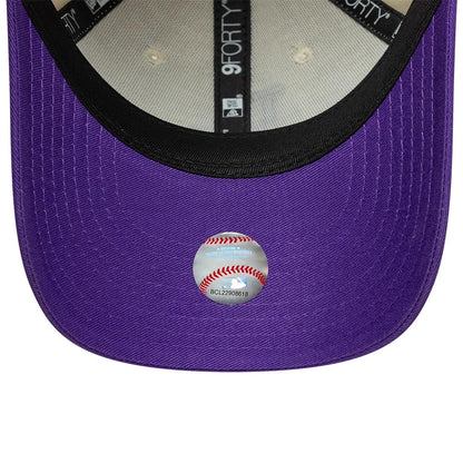 Pictured is this Youth MLB League Essential LA Dodgers 9FORTY cap in cream & purple. 5