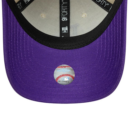 Pictured is this Youth MLB League Essential LA Dodgers 9FORTY cap in cream & purple. 5