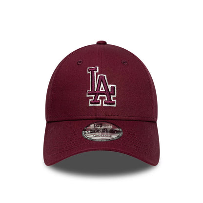 Pictured is this MLB Team Outline LA Dodgers 9FORTY cap in dark red. 2
