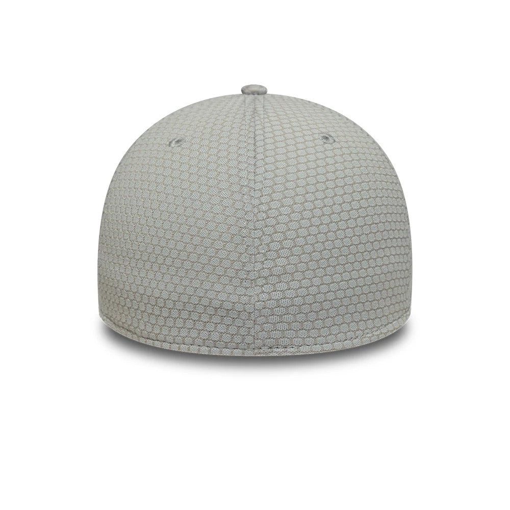 Pictured is this MLB Stretch Mesh New York Yankees 39THIRTY Stretch Fit cap in grey. 4