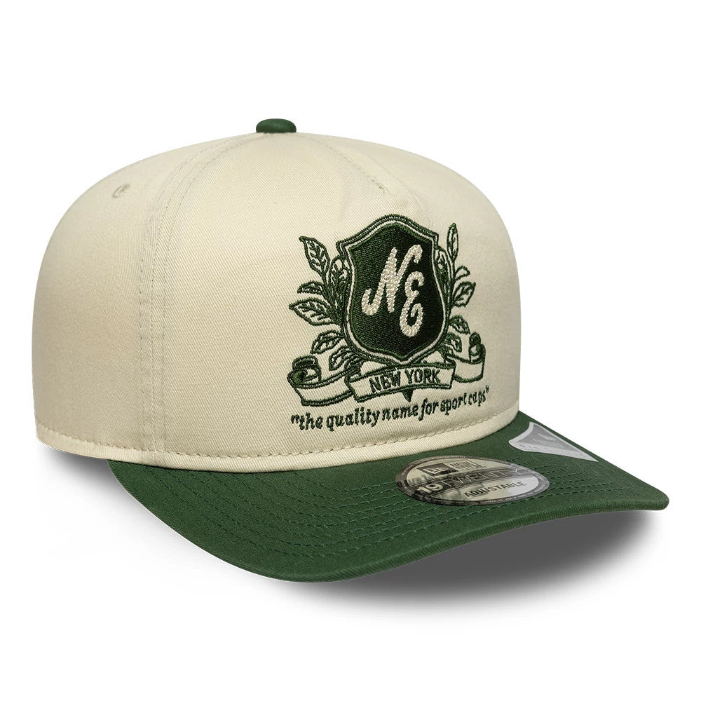 Pictured is this New Era Washed Graphic 19TWENTY cap in cream & green. 3