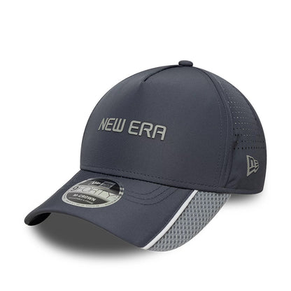 Pictured is this New Era Tech 9FORTY M-Crown A-Frame cap in grey. 1