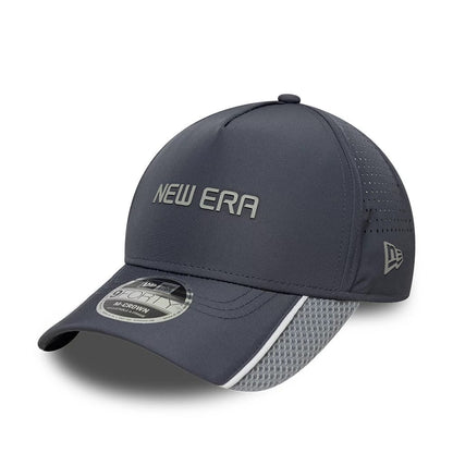 Pictured is this New Era Tech 9FORTY M-Crown A-Frame cap in grey. 1