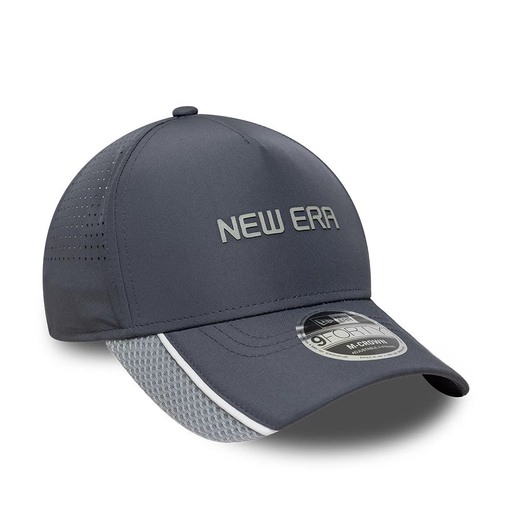 Pictured is this New Era Tech 9FORTY M-Crown A-Frame cap in grey. 3
