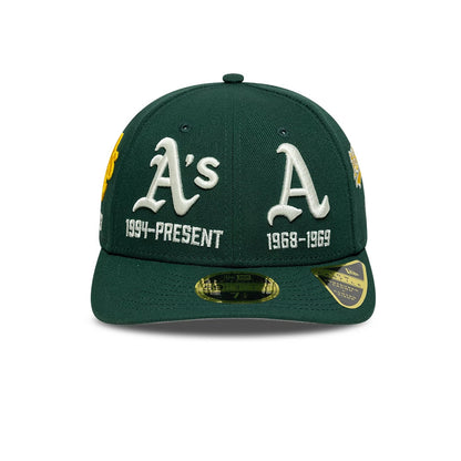 Pictured is this MLB Historic Athletics Low Profile 59FIFTY Fitted cap in dark green. 3