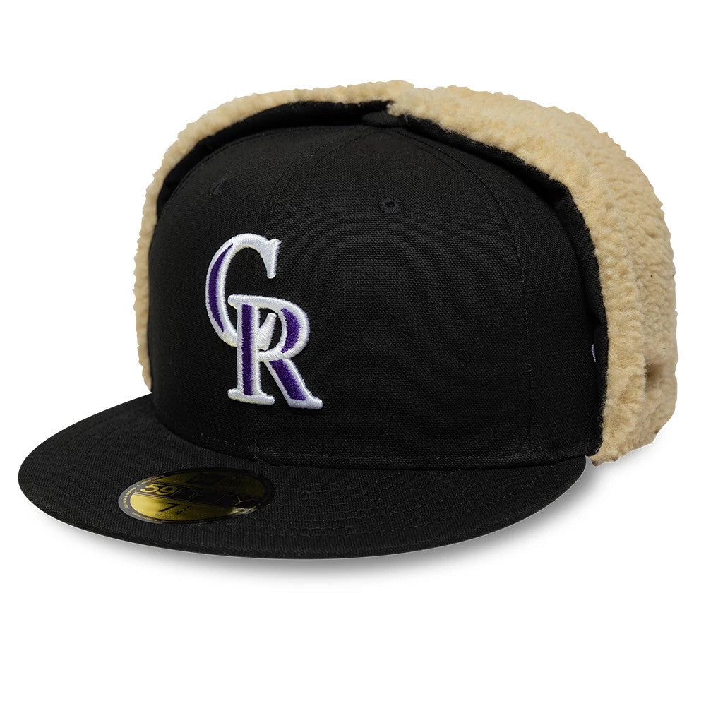 Pictured is this MLB World Series Colorado Rockies Dogear 59FIFTY Fitted cap in black. 4