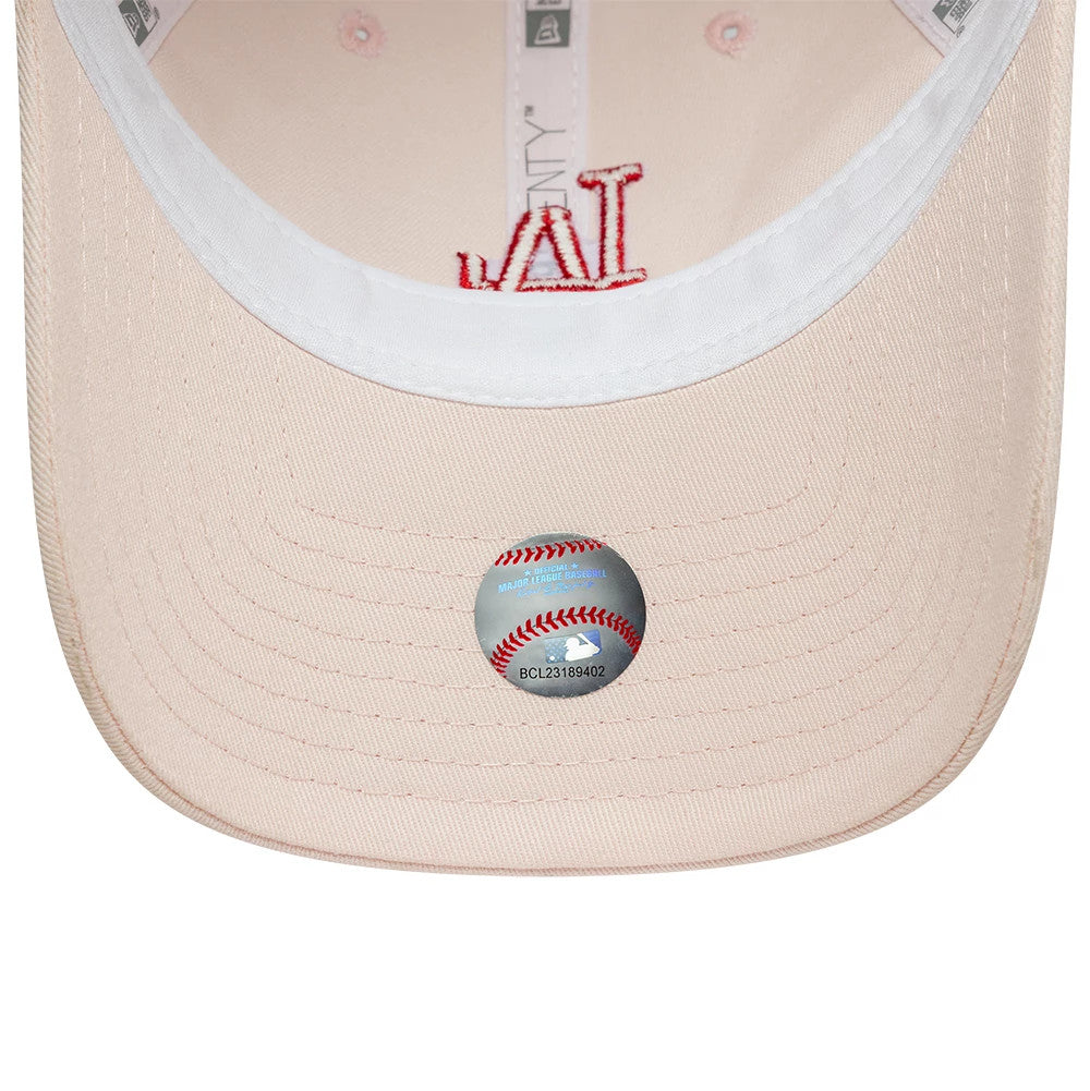 Pictured is this Womens MLB League Essential LA Dodgers 9TWENTY cap in pastel pink. 5