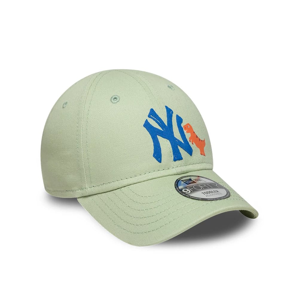 Pictured is this Toddler MLB Dino New York Yankees 9FORTY cap in pastel green. 3