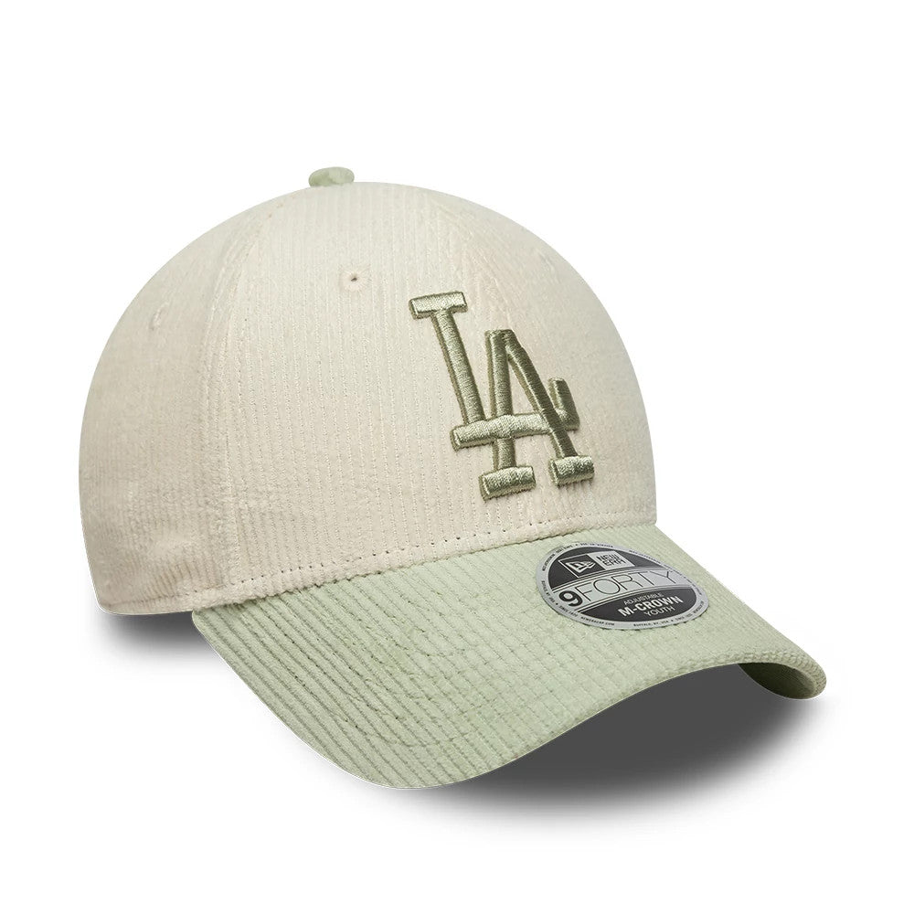 Pictured is this Youth MLB Cord LA Dodgers 9FORTY M-Crown cap in cream. 3