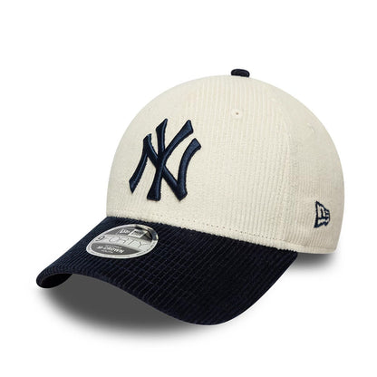 Pictured is this Youth MLB Cord New York Yankees 9FORTY M-Crown cap in white & black. 1